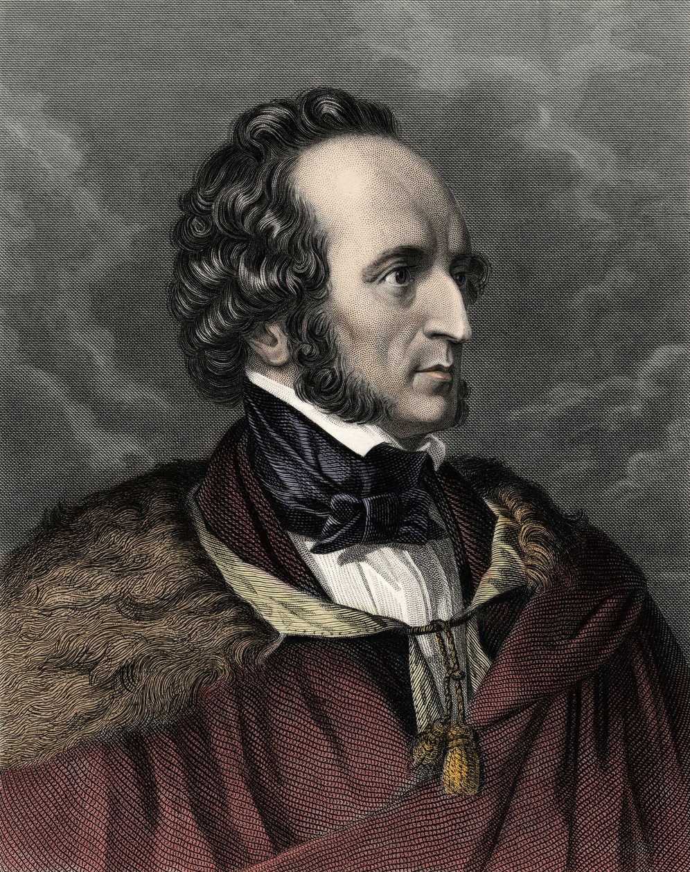 Felix Mendelssohn Bartholdy (1809-1847) német zeneszerző és karmester portréja. alkotó: Unknown artist
