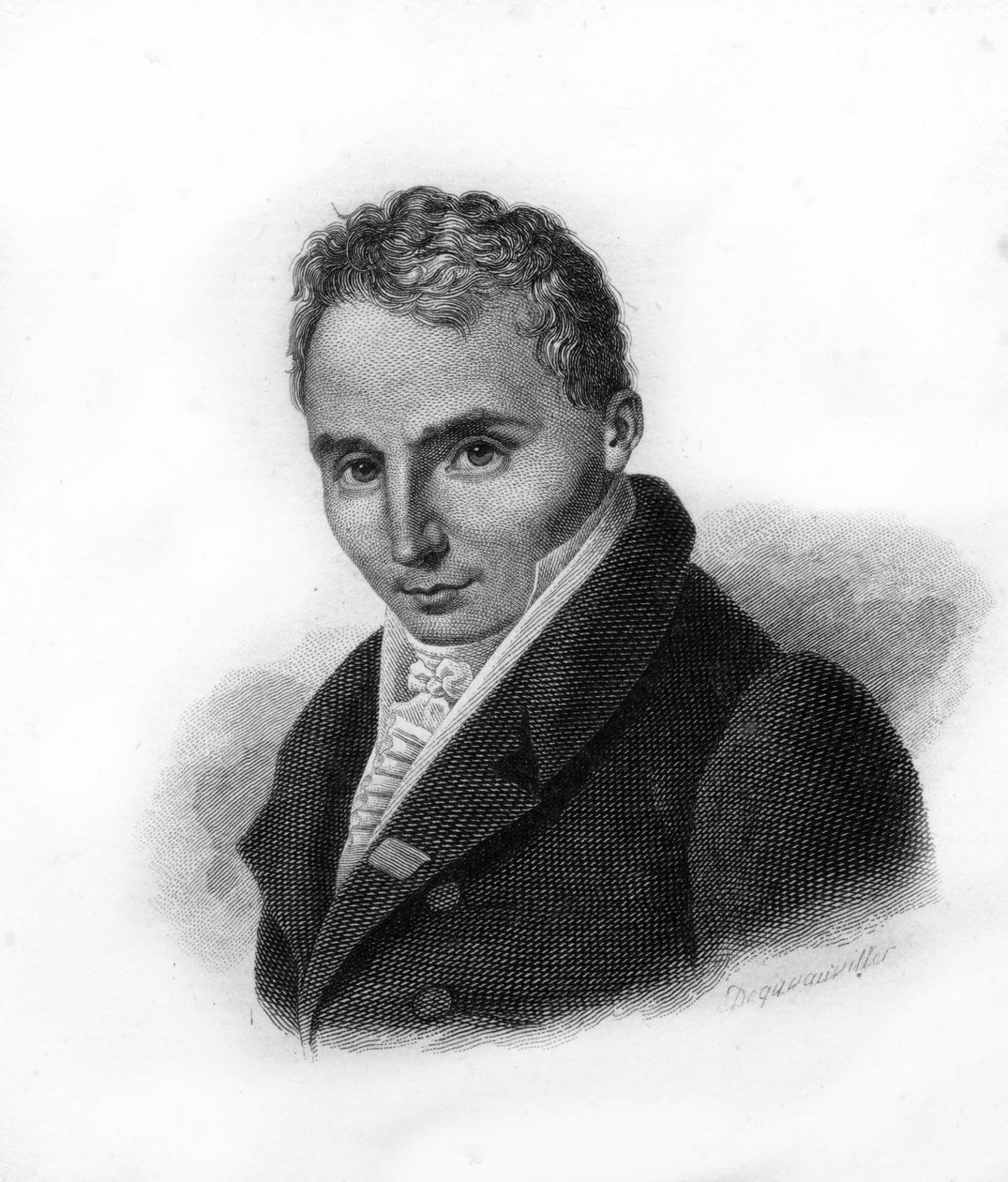 Ferdinand Herold (1791-1833) francia zeneszerző portréja - metszet a XIX. alkotó: Unknown artist