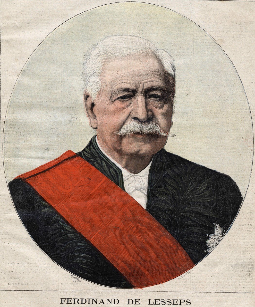 Ferdinand de Lesseps (1805-1894) francia diplomata és adminisztrátor portréja. alkotó: Unknown artist