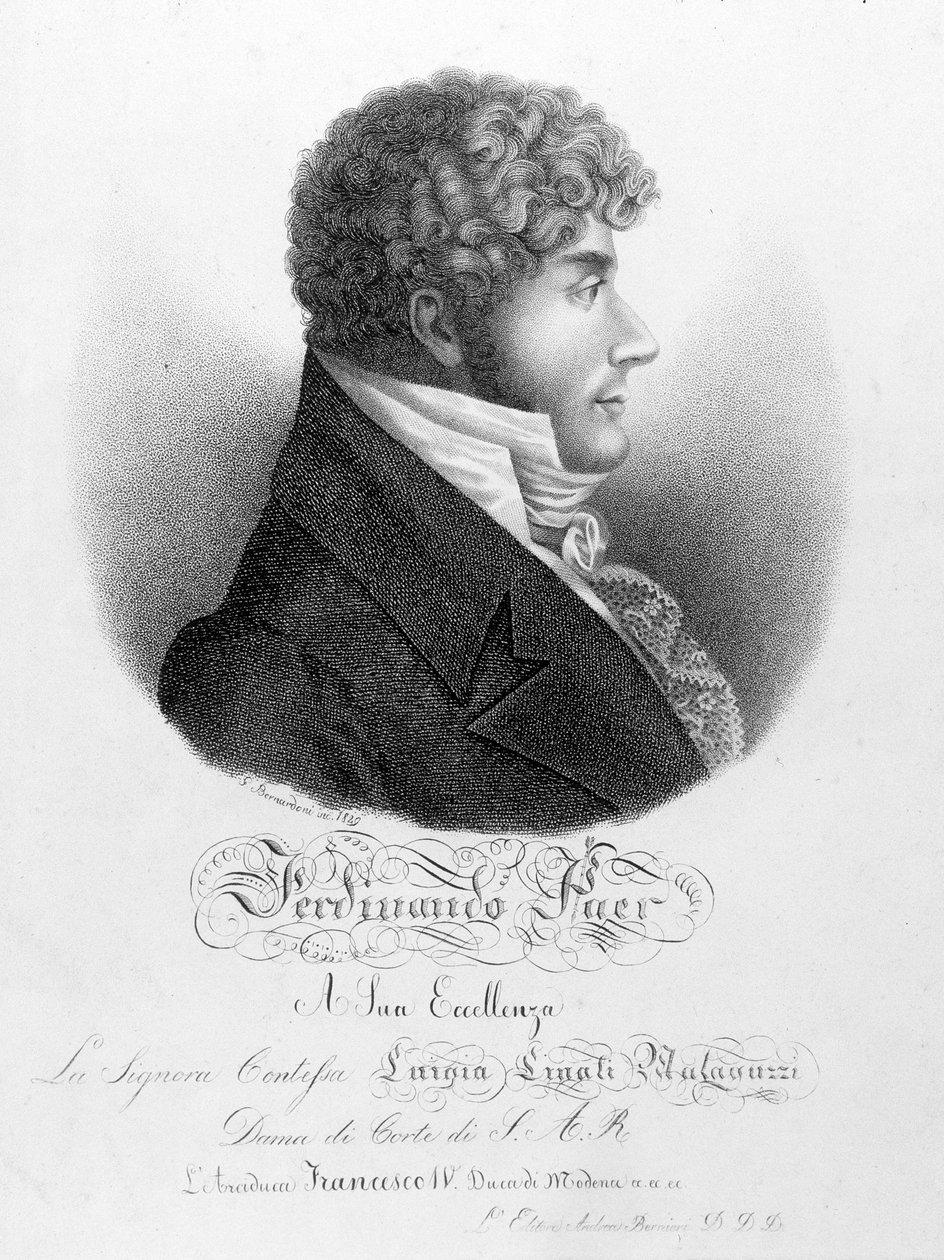 Ferdinando Paer (1771 - 1839) portréja. I. Napóleon kápolnamestere, majd az Opera Comique igazgatója volt. alkotó: Unknown artist
