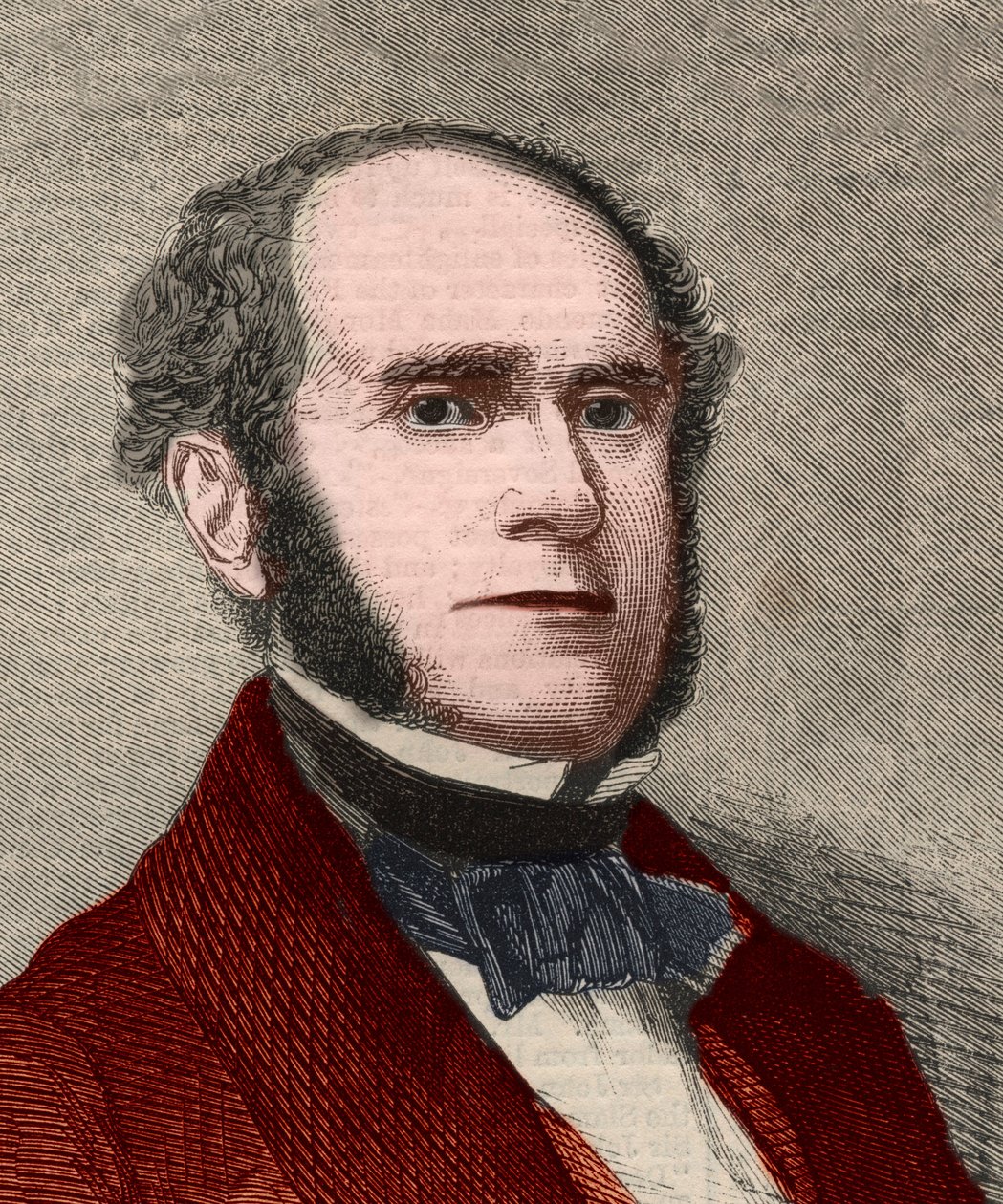 Fitz-Greene (Fitz Greene) Halleck (1790-1867) amerikai költő portréja. Metszet az 1858. január 23-i „” The illustrated London News”-ba. alkotó: Unknown artist