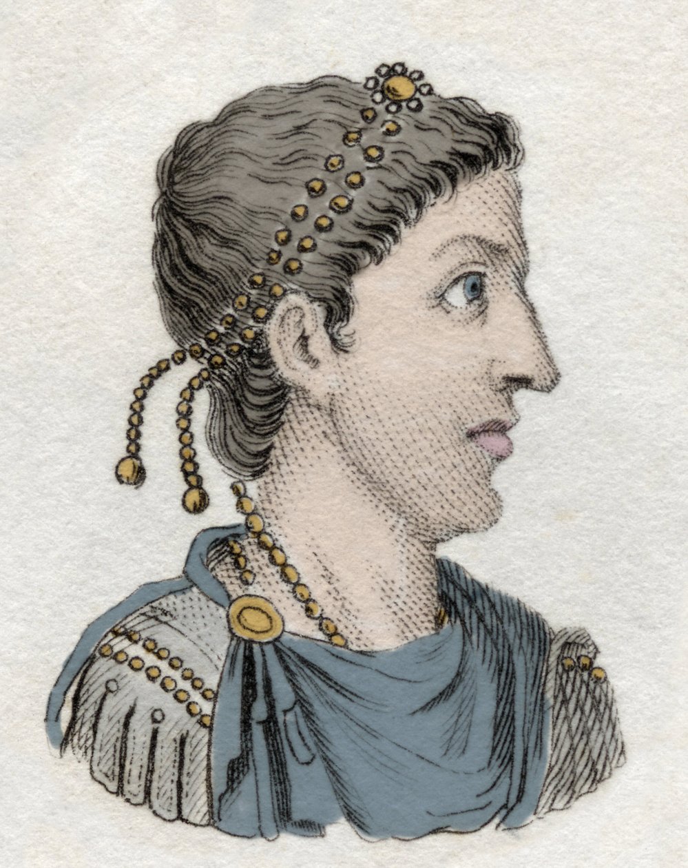 Flavius Honorius (384-423), római császár portréja. alkotó: Unknown artist
