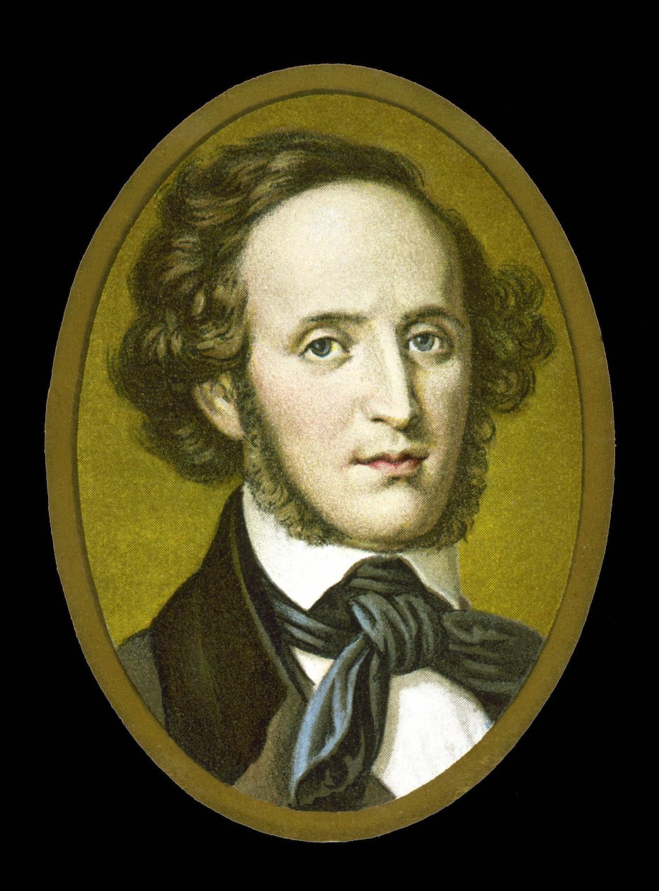 Félix Mendelssohn - Bartholdy (1809 - 1847) német zeneszerző portréja. alkotó: Unknown artist