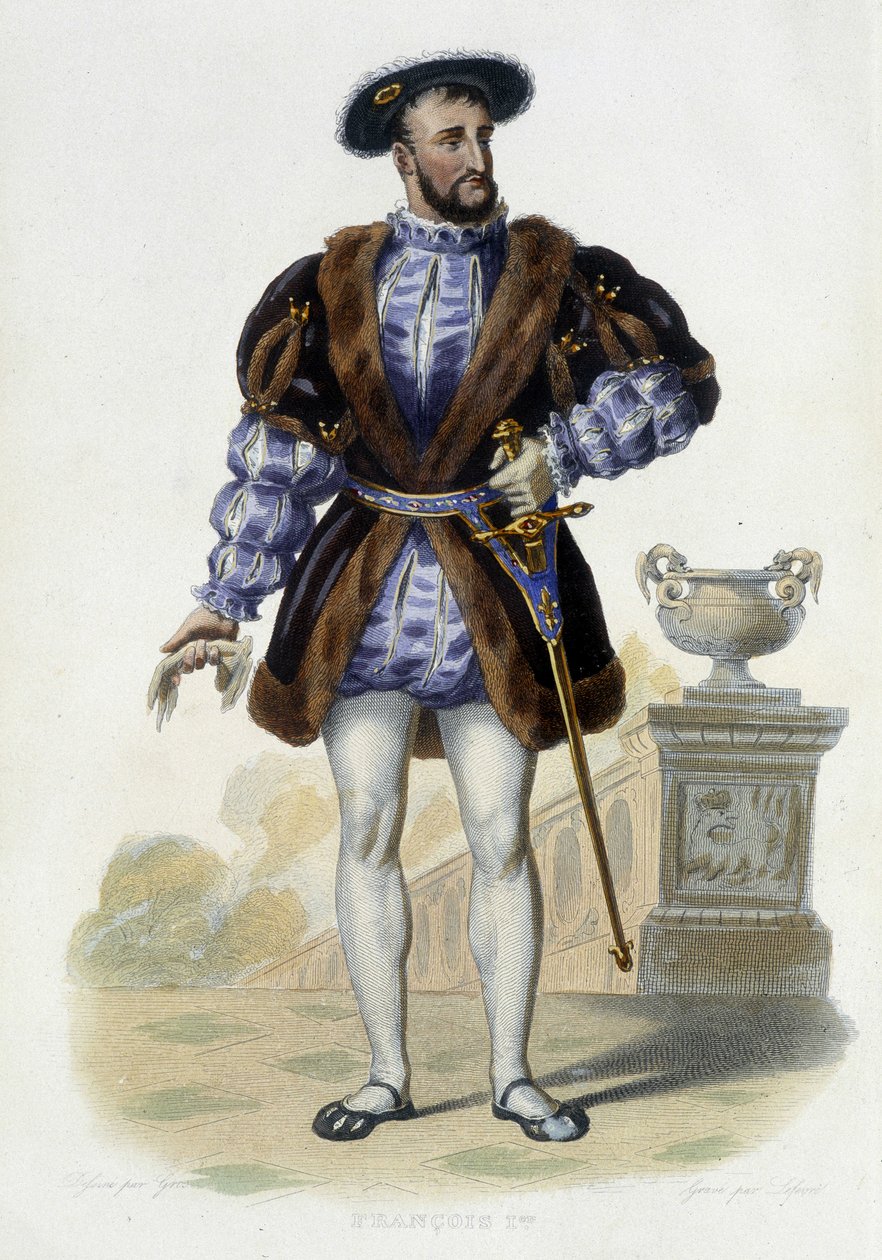 Francois 1er (1494-1547) portréja – „A francia Plutarkhosz” című filmben, Ed. Mennechet alkotó: Unknown artist