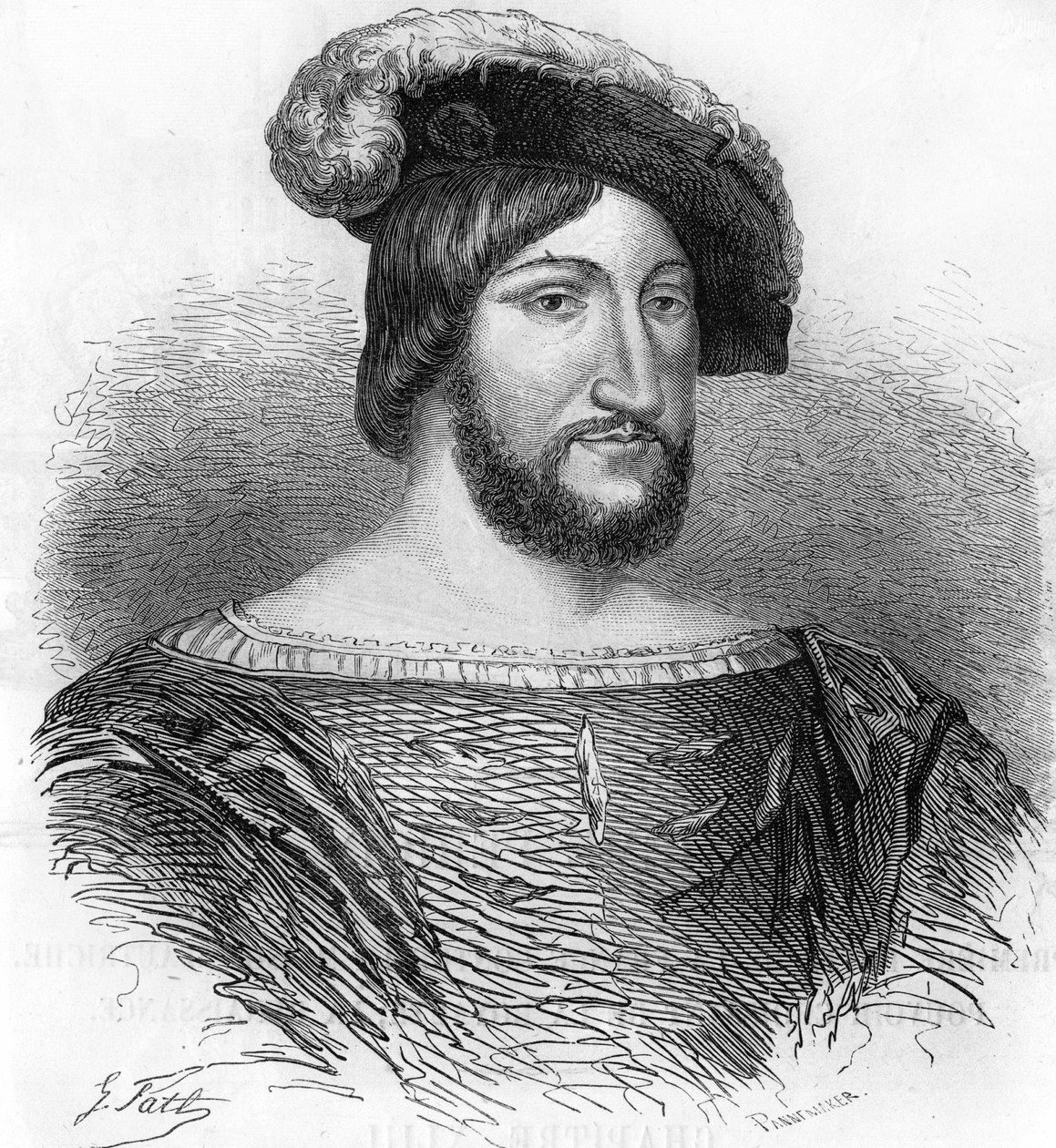 Francois 1. francia király (1494-1547) portréja. alkotó: Unknown artist