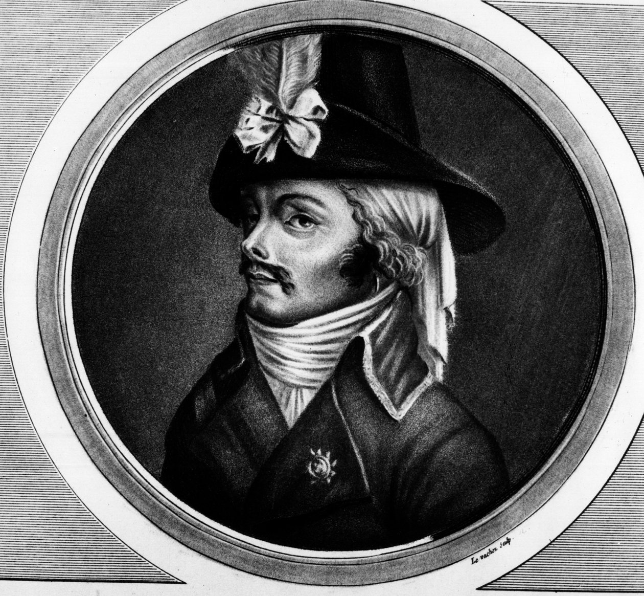 Francois Athanase (Francois-Athanase) De Charette de la Contrie (1763 - 1796) portréja, eladva. Metszet „” A francia forradalom történelmi festményeinek teljes gyűjteménye, három kötetben.””” 1804. alkotó: Unknown artist