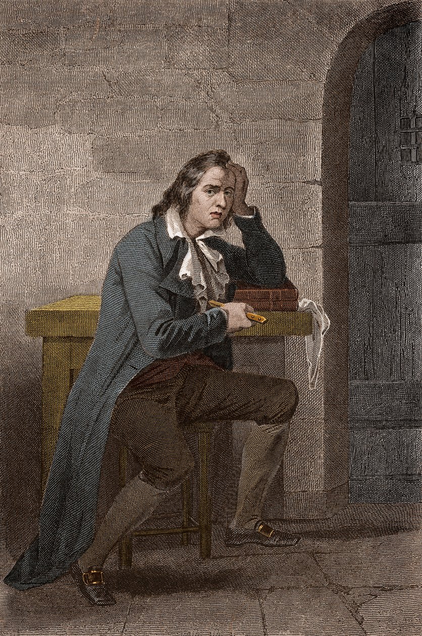 Francois Babeuf dit Gracchus (1760-1797) francia forradalmár portréja, aki megkéselte magát - Névtelen metszet alkotó: Unknown artist