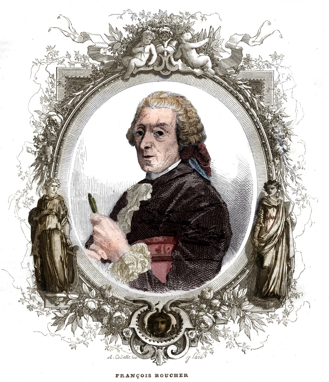 Francois Boucher (1703-1770) francia festő portréja. alkotó: Unknown artist