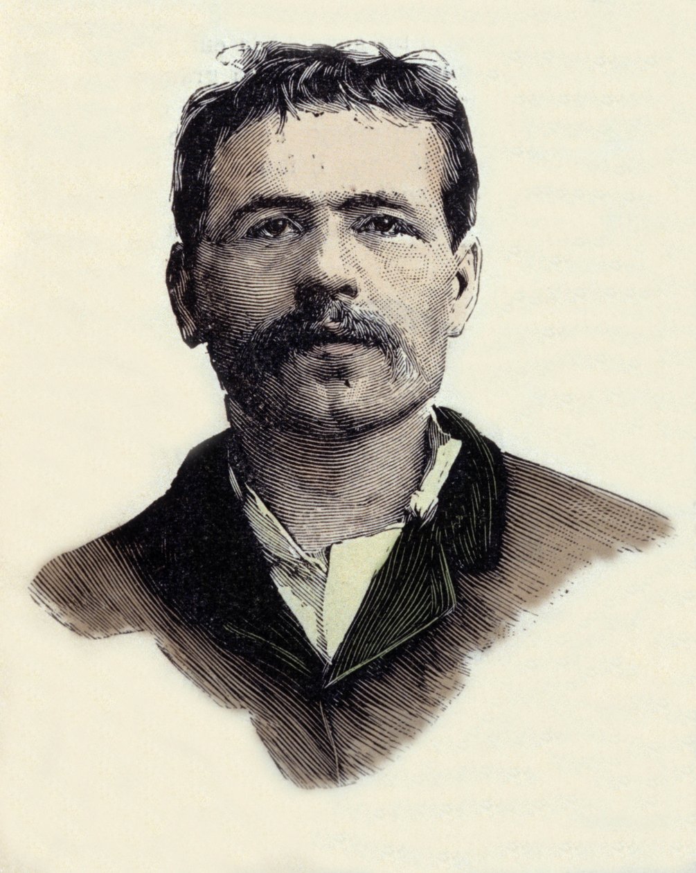 Francois Claudius Koenigstein (1859-1892), francia anarchista terrorista aktivista portréja. századi metszet alkotó: Unknown artist