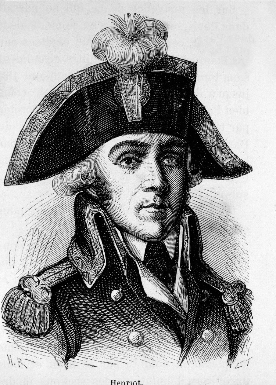 Francois Hanriot (1761-1794), francia forradalmár portréja alkotó: Unknown artist