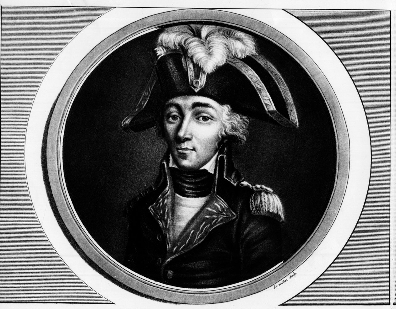 Francois Hanriot (1761-1794), francia forradalmár portréja - Metszet a „"A francia forradalom történelmi festményeinek teljes gyűjteménye, három kötetben" című kötetben" 1804 alkotó: Unknown artist