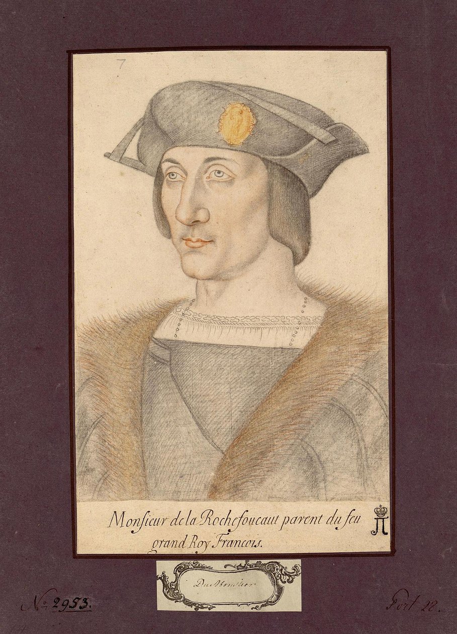 Francois I de La Rochefoucauld, La Rochefoucauld grófjának portréja alkotó: Unknown artist
