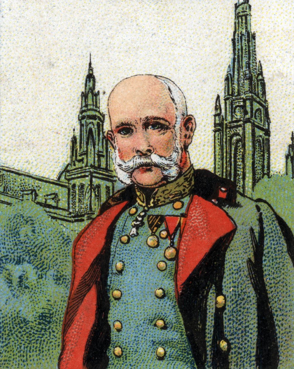 I. Ferenc József (1830-1916) osztrák császár portréja. Kromolitográfia. alkotó: Unknown artist