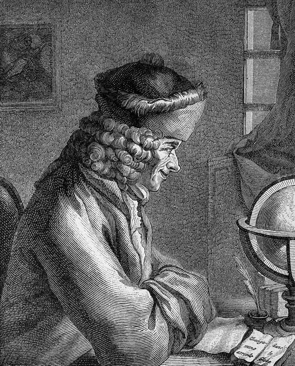 Francois Marie Arouet dit Voltaire (1694-1778) portréja a Chateau de Ferney-ben 1764-ben. alkotó: Unknown artist