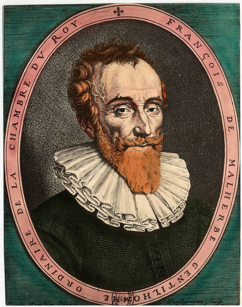 Francois de Malherbe (1555-1628) francia költő portréja. 17. századi metszet. Magángyűjtemény. alkotó: Unknown artist