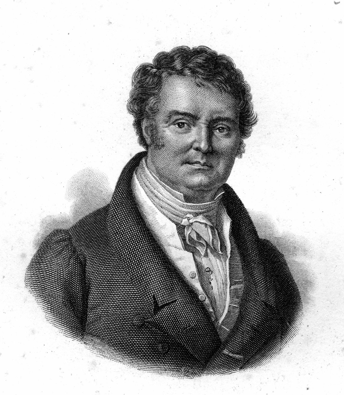 François Broussai (1772 - 1838), a párizsi orvosi kar professzorának portréja, metszet a XIX. alkotó: Unknown artist
