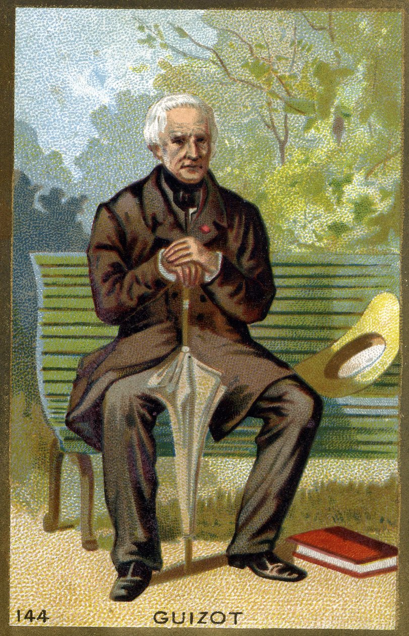 François Guizot (1787-1874) francia politikus és történész portréja. századi kromolitográfiája. alkotó: Unknown artist