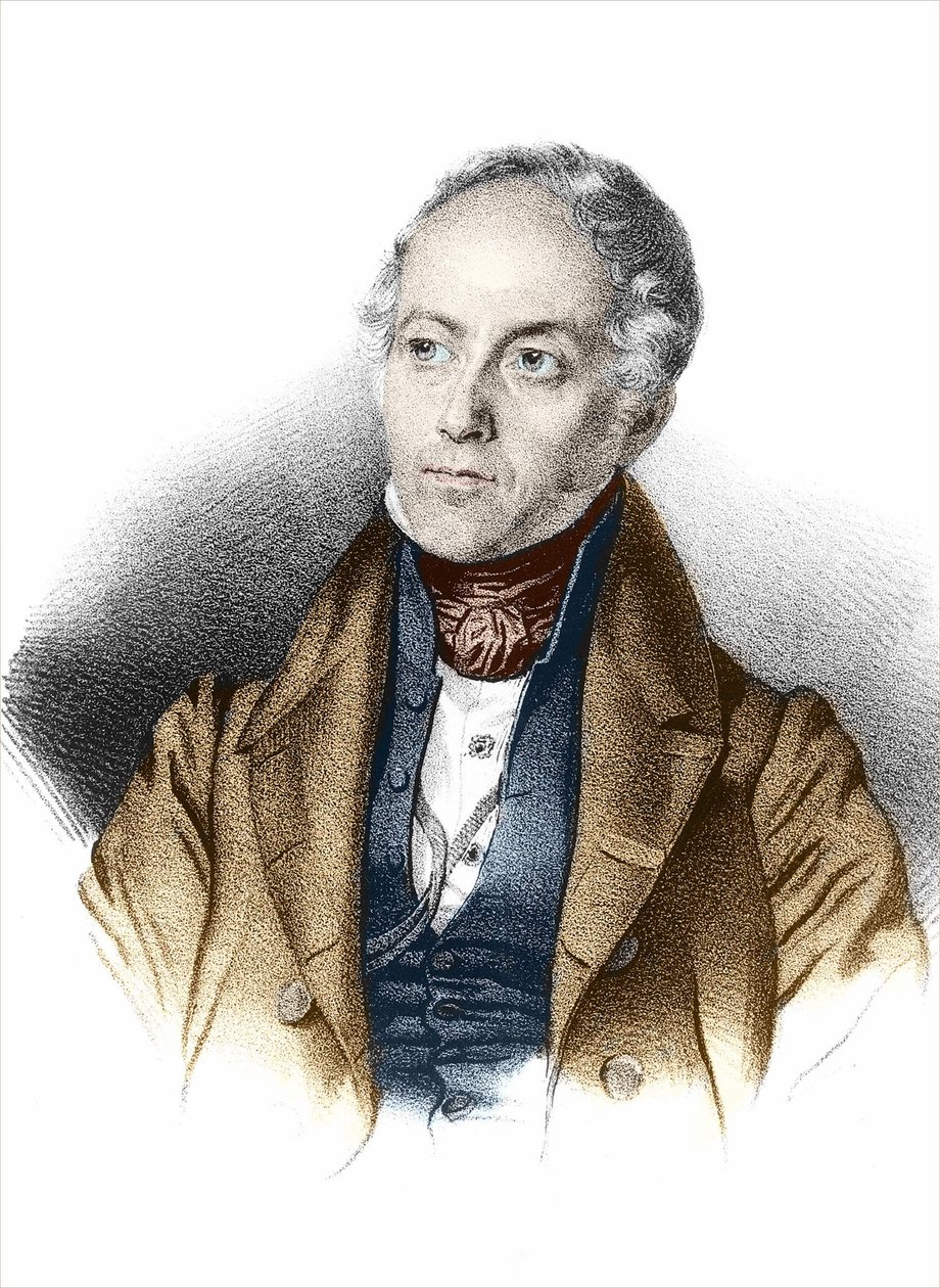 François Guizot (1787-1874) francia politikus és történész portréja. Metszet 19. század. alkotó: Unknown artist