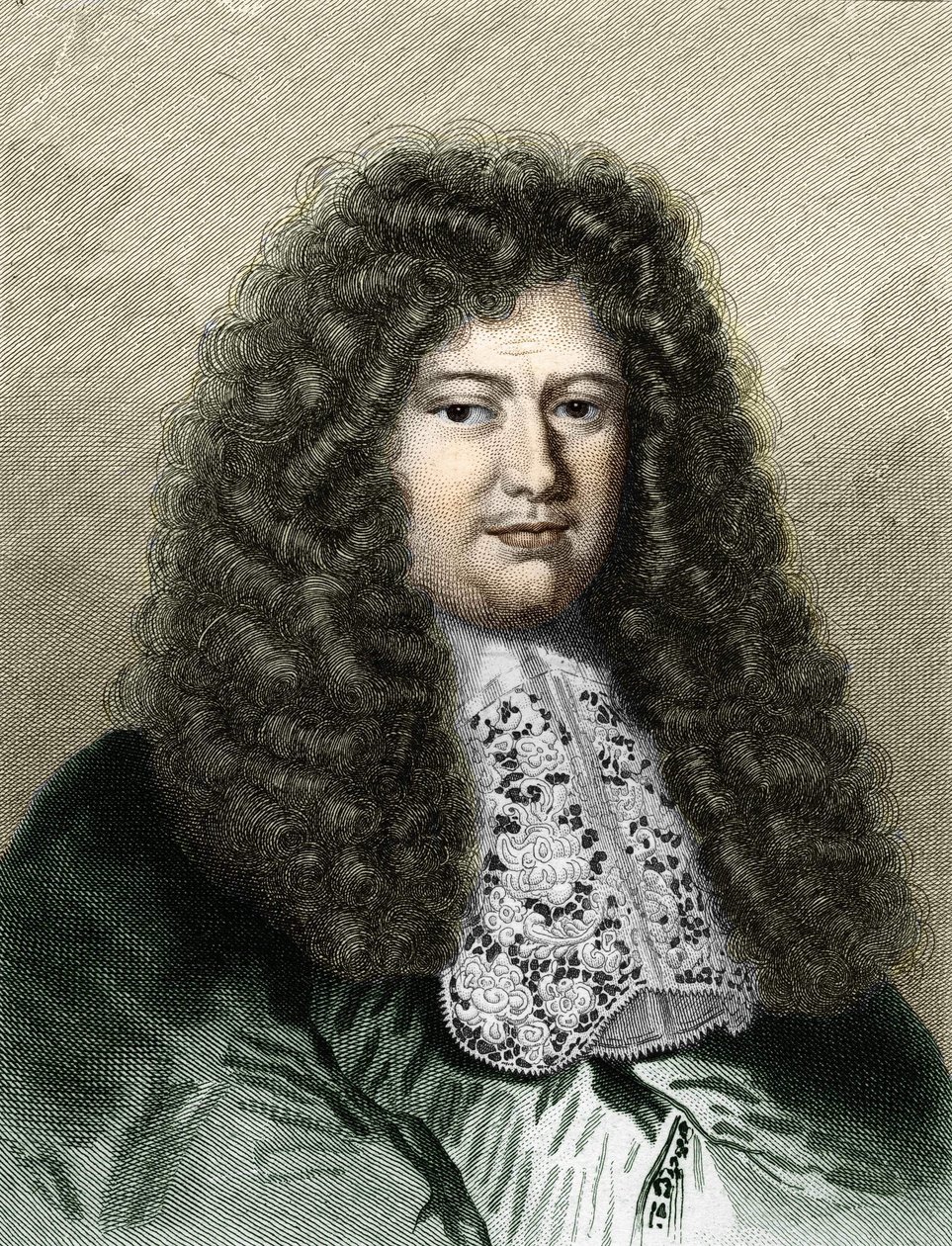 François Michel Le Tellier, Louvois márki (1639 - 1691) francia politikus portréja - Lavallée Histoire des Français-jában, metszet, nd. alkotó: Unknown artist