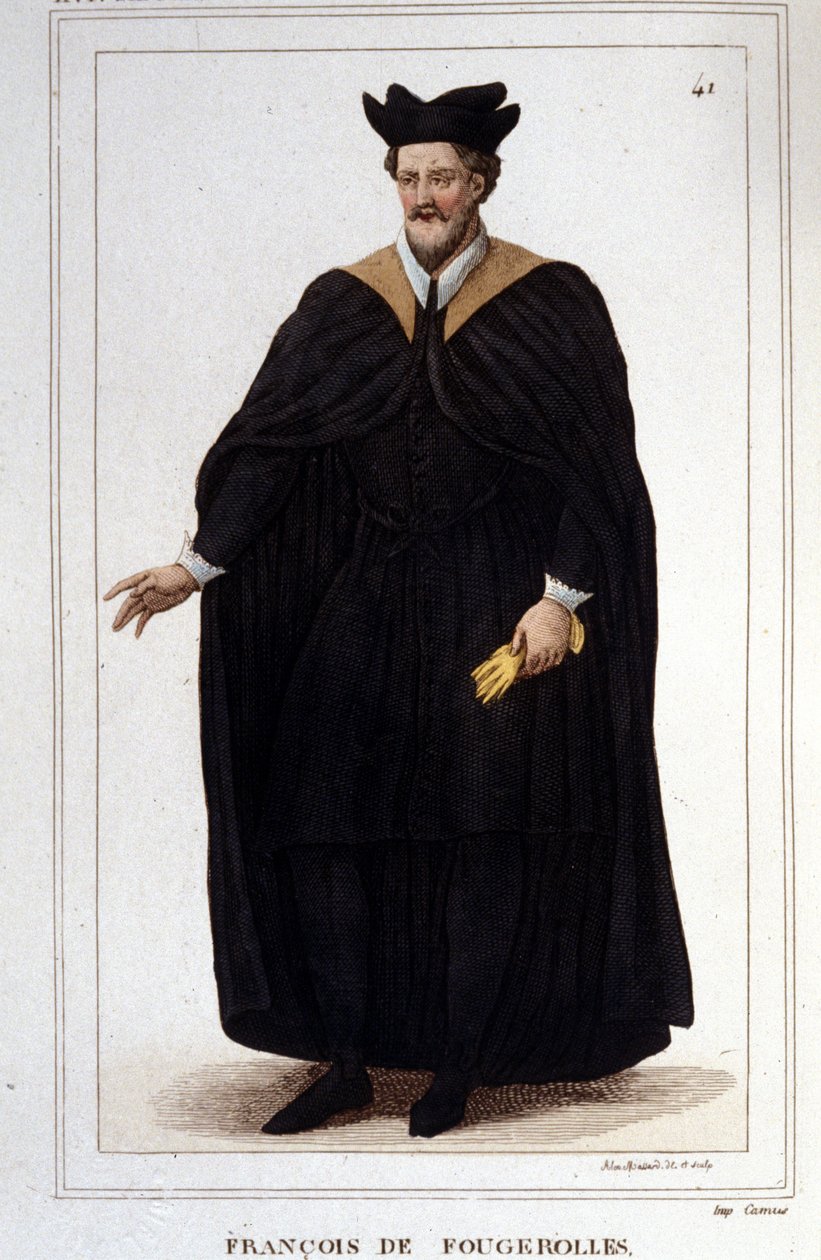 François de Fougerolles latinista, az orvostudomány doktora portréja. században élt. Metszet 1830-ból. alkotó: Unknown artist