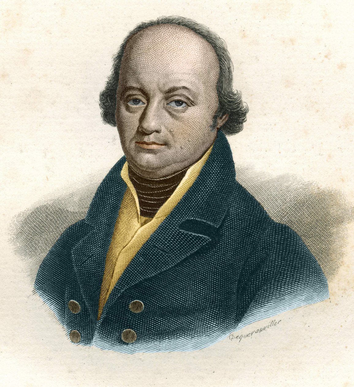 Franz-Joseph Gall (Franz Joseph) (1758 - 1828) német orvos portréja, metszet a XIX. alkotó: Unknown artist
