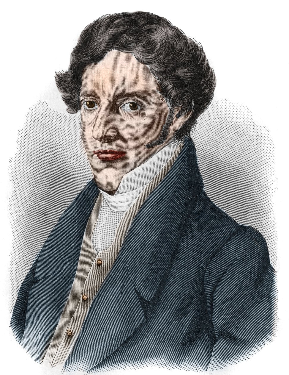 Franz Grillparzer (1791-1872) osztrák drámaíró portréja. alkotó: Unknown artist