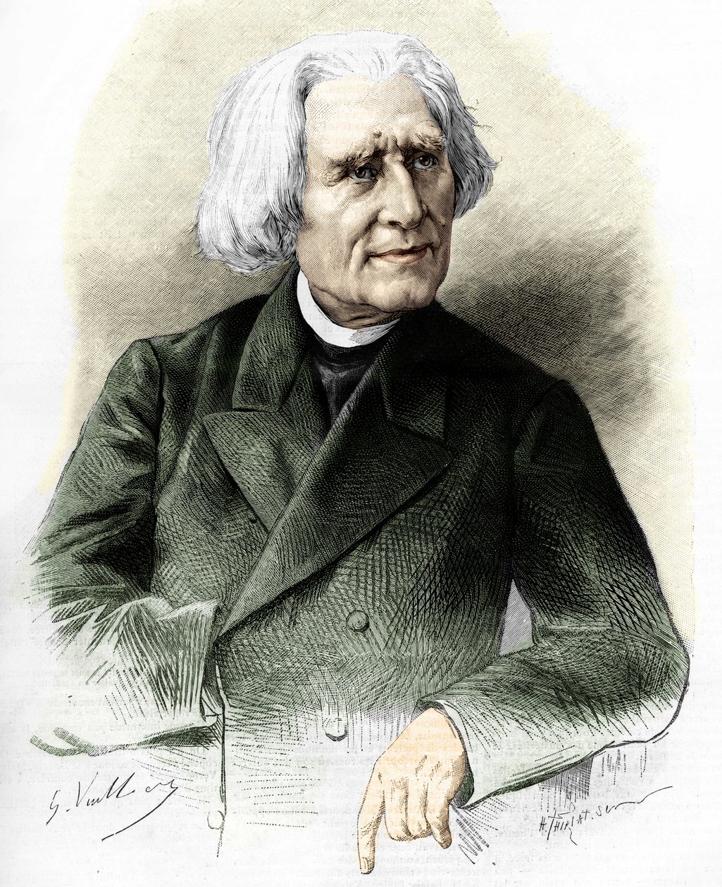 Liszt Ferenc (1811-1886) magyar zeneszerző és zongoraművész portréja. alkotó: Unknown artist