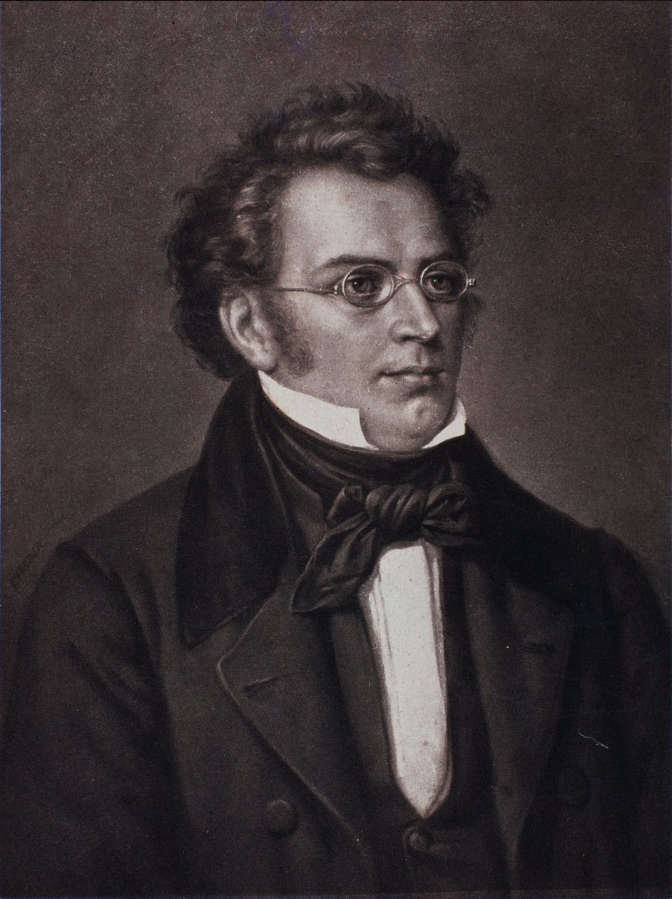 Franz Schubert portréja (metszet) alkotó: Unknown artist