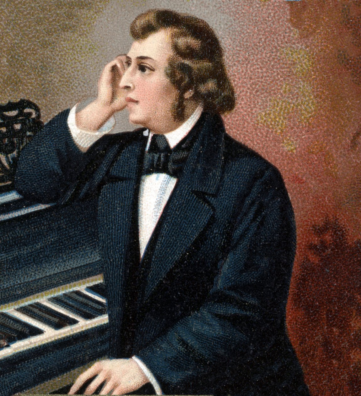 Frederic Chopin (1810-1849) lengyel zeneszerző portréja. alkotó: Unknown artist