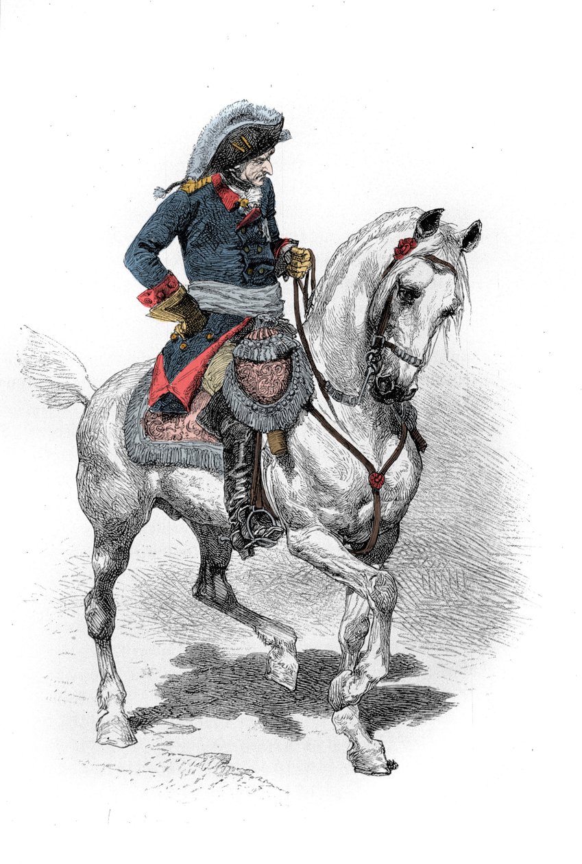 Nagy Frigyesként ismert II. Frigyes (1712-1786) portréja. századi metszet. . alkotó: Unknown artist