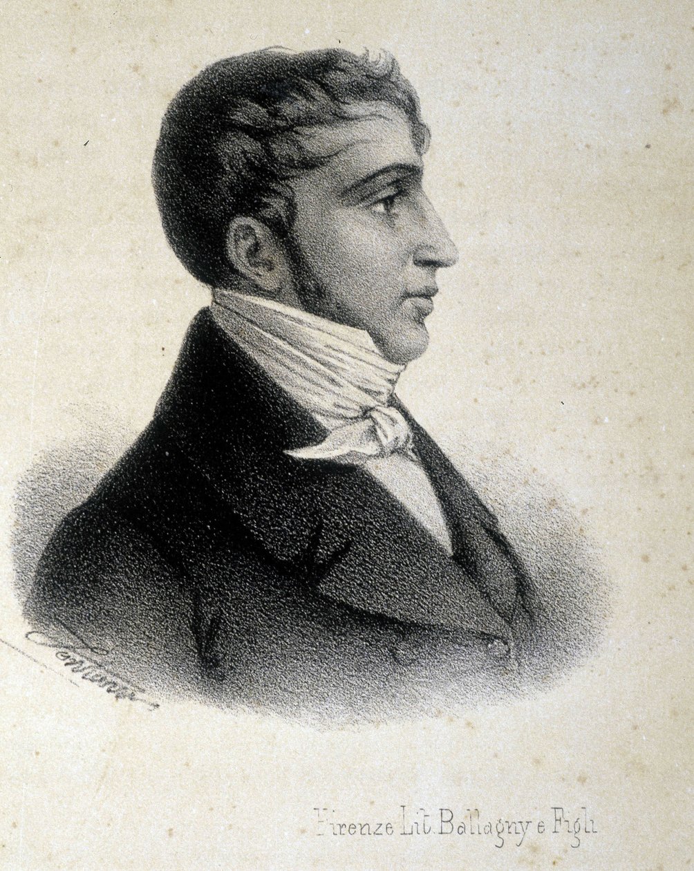 Frederico Confalonieri (1785-1846), az olasz függetlenség egyik megalapítójának portréja. alkotó: Unknown artist