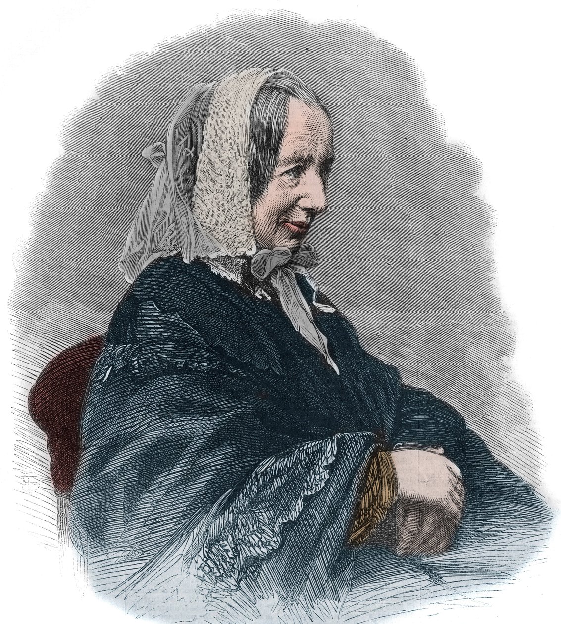 Fredrika Bremer (1801-65) svéd írónő és feminista aktivista portréja (metszet) alkotó: Unknown artist