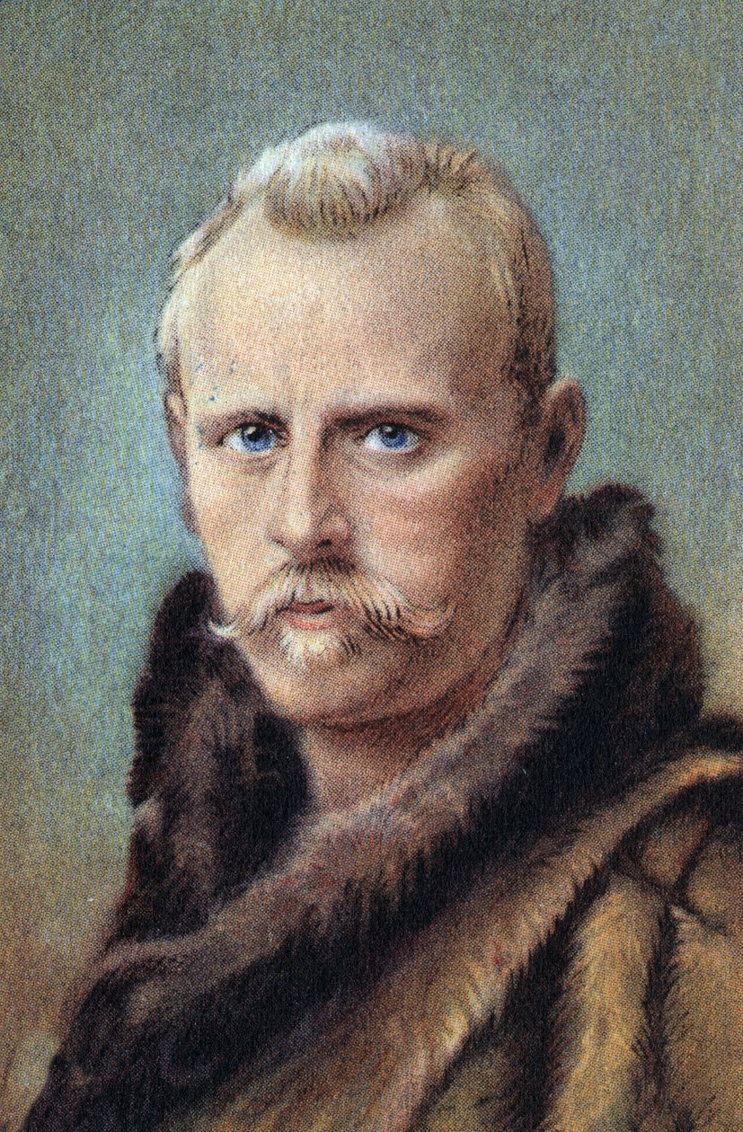 Fridtjof Nansen, norvég felfedező portréja alkotó: Unknown Artist