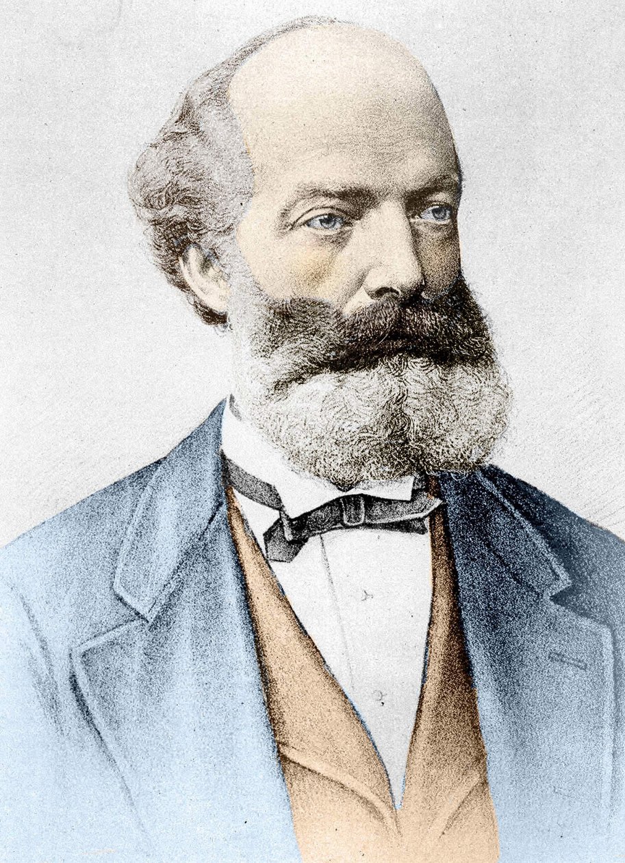 Friedrich August Kekulé von Stradonitz német kémikus portréja (Darmstadt alkotó: Unknown artist