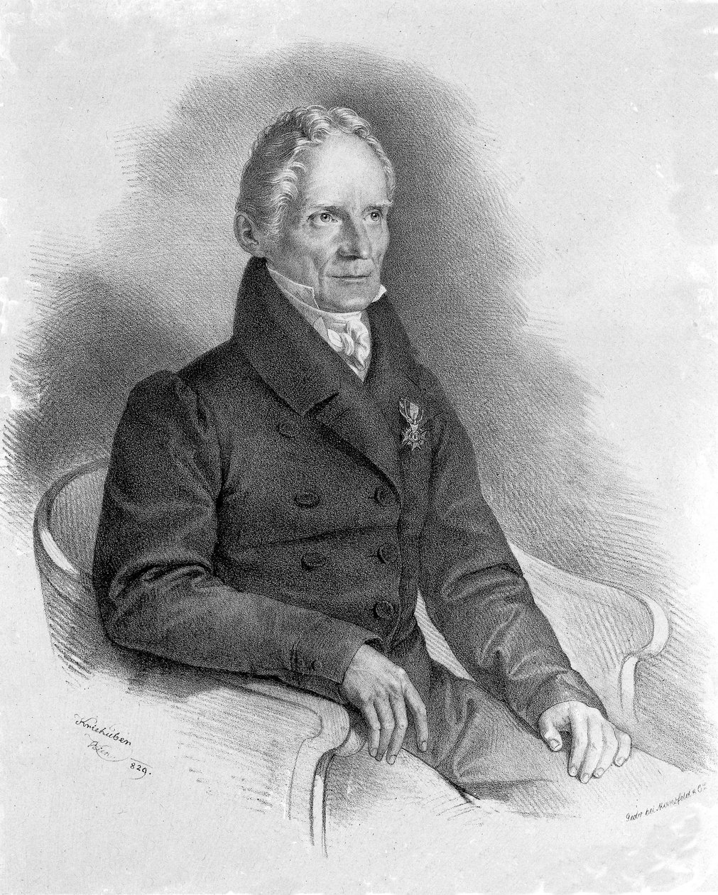 Friedrich Mohs (1773-1839) német ásványkutató portréja alkotó: Unknown artist