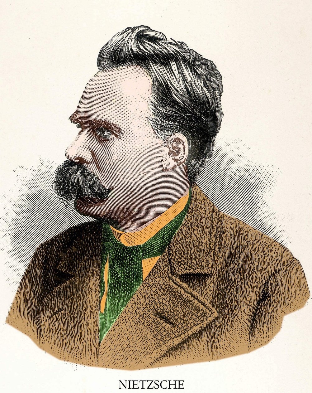Friedrich Nietzsche (1844 - 1900) portréja. alkotó: Unknown artist
