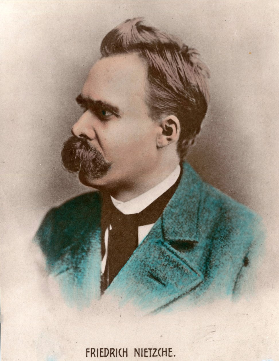 Friedrich Nietzsche (1844-1900) német filozófus portréja. századi metszet. Magángyűjtemény. alkotó: Unknown artist