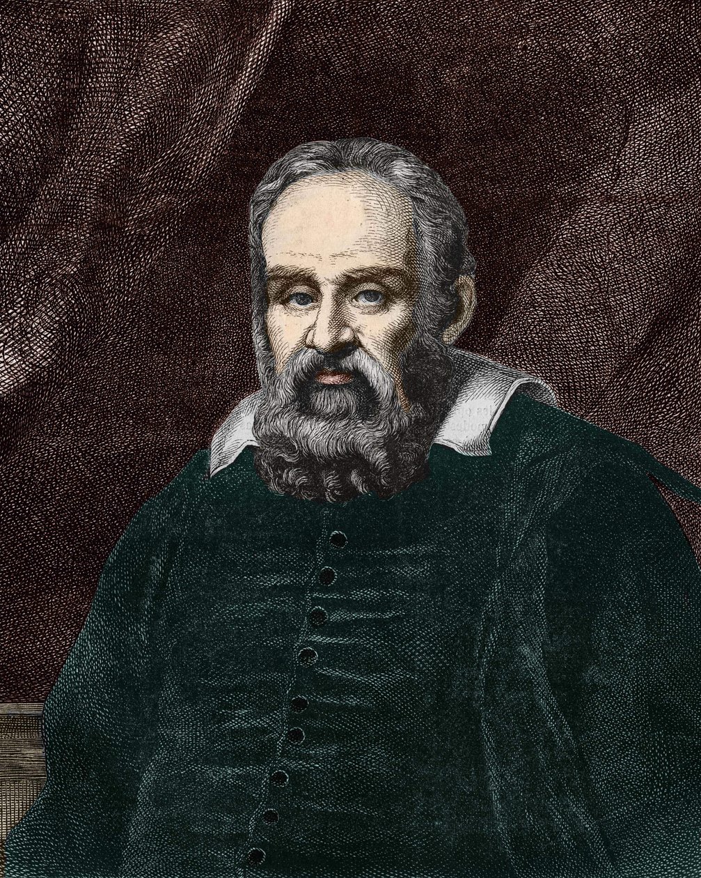 Galileo portréja Galilei dit Galileo (1564 - 1642). 19. századi metszet. alkotó: Unknown artist