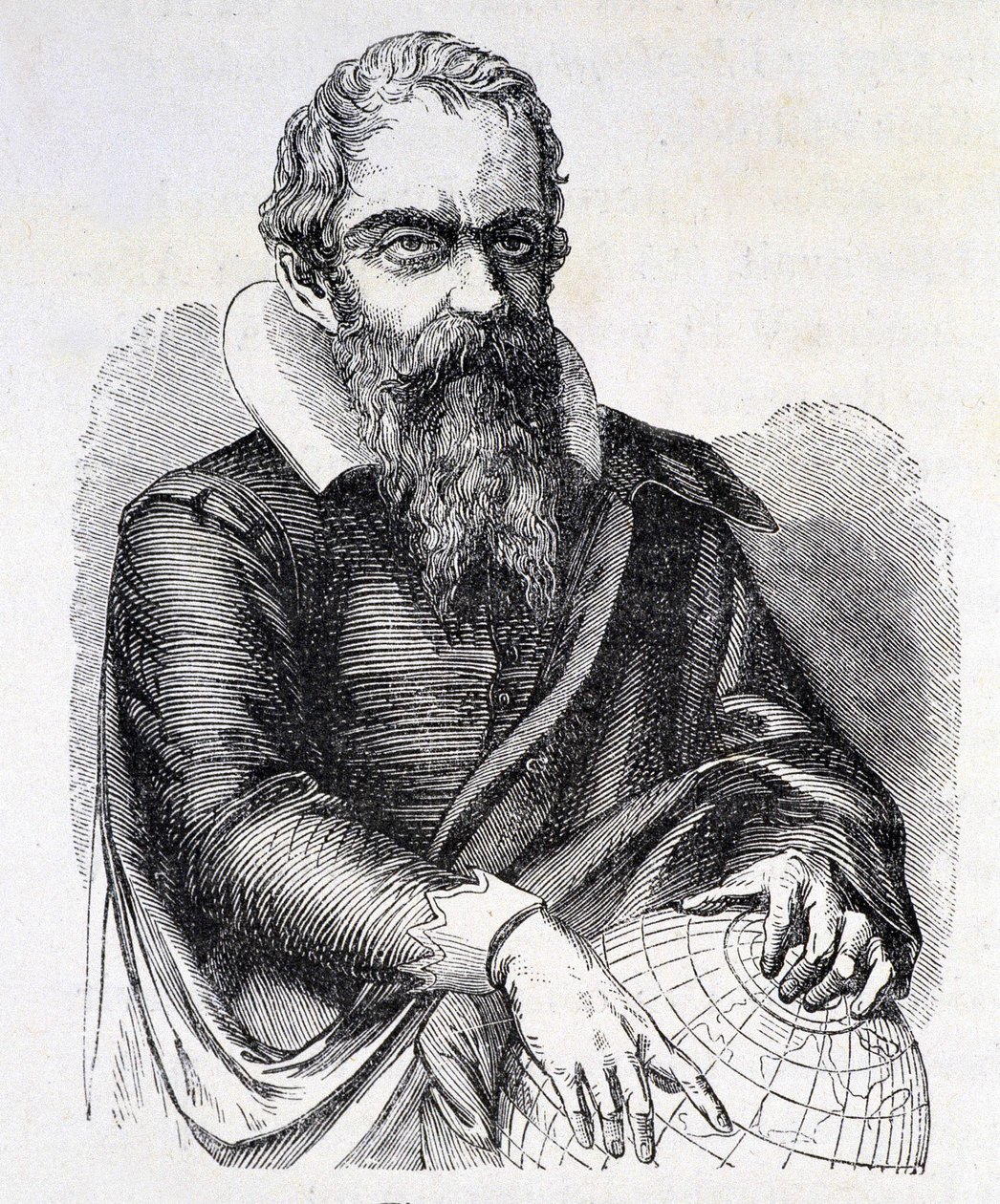 Galileo portréja Galilei dit Galileo (1564 - 1642)., metszet 19. század. alkotó: Unknown artist