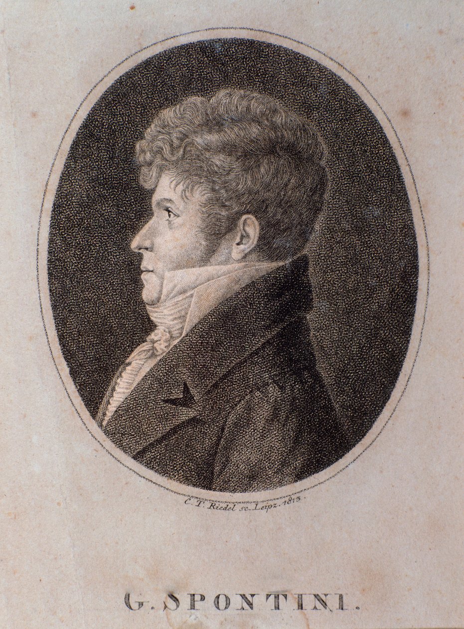Gaspare Spontini portréja (metszet alkotó: Unknown artist