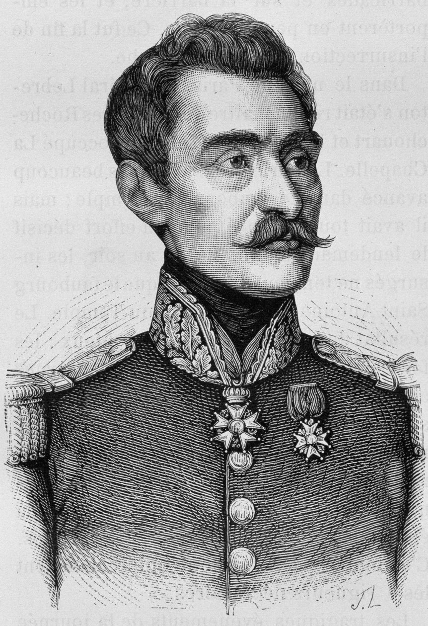 Bréa tábornok portréja. A 19. század végi metszet a „Histoire de France”-ban, H. Martintól. alkotó: Unknown artist