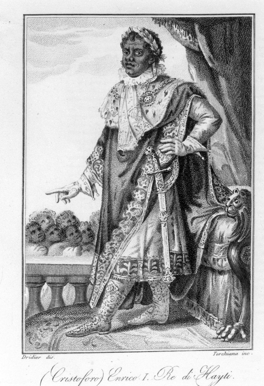 Henry Christophe tábornok, Haiti királyának, Haiti függetlenségének hősének portréja. Gravírozás sd. 19. század. alkotó: Unknown artist