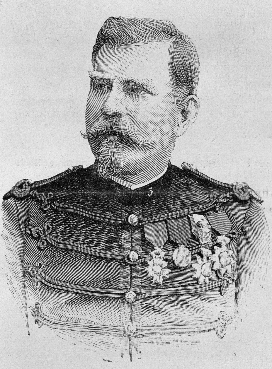 Joseph Joffre tábornok (1852 - 1931) portréja. század végi metszet a „Histoire de France”-ban, H. Martin. alkotó: Unknown artist