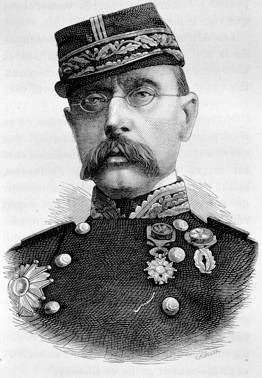 Louis Faidherbe tábornok, francia gyarmatosító (1818-1889) portréja. 19. századi metszet. alkotó: Unknown artist
