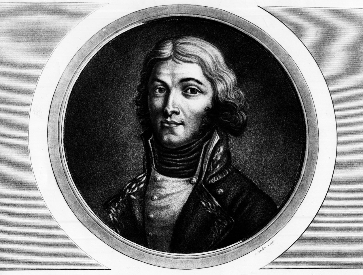 Louis Lazare Hoche tábornok (1768-1797) portréja. Metszet a „” A francia forradalom történelmi festményeinek teljes gyűjteménye, három kötetben.””” 1804. alkotó: Unknown artist