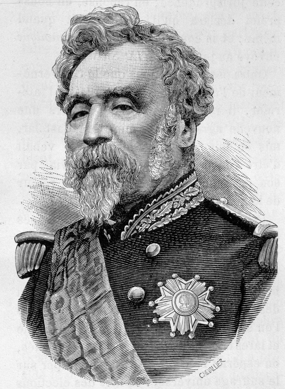 De la Motterouge tábornok portréja. század végi metszet a „Histoire de France”-ban, H. Martin. alkotó: Unknown artist