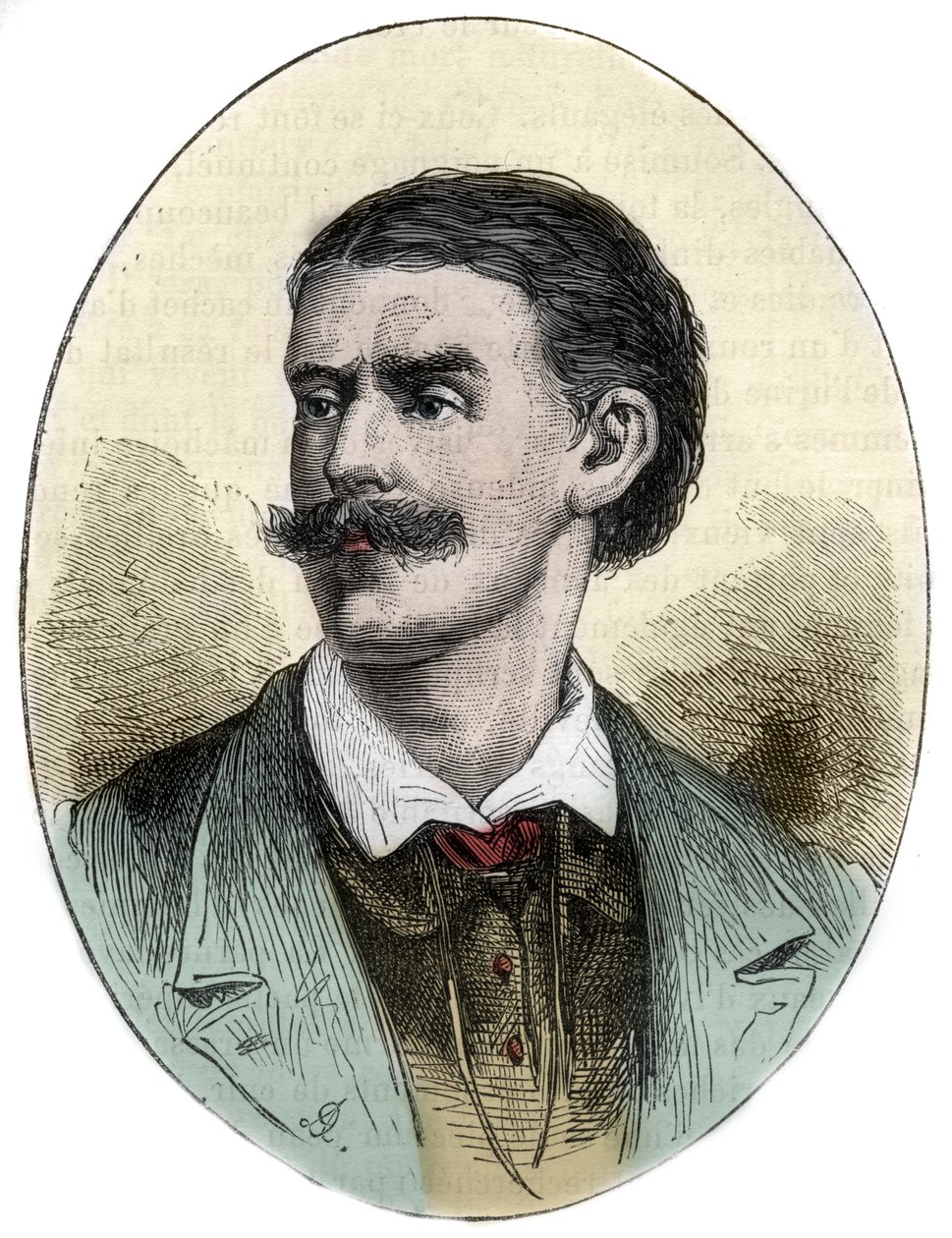 Georg August Schweinfurth (1836-1925) német felfedező, botanikus és antropológus portréja, metszet a „Histoire festői des grands voyages au 19. században” c. 1877 alkotó: Unknown artist