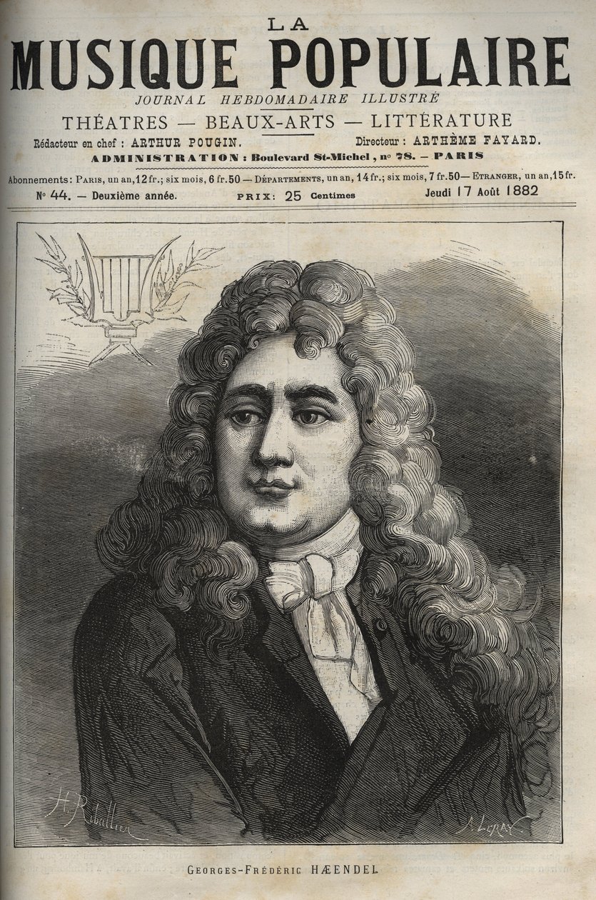 George Frederick Handel portréja (Georg Friedrich Handel alkotó: Unknown artist