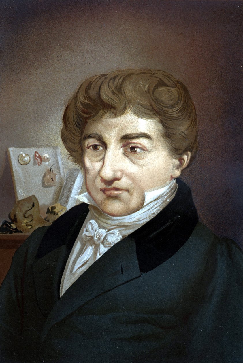Georges Cuvier (1764-1832) portréja Louis Figuier „Tudomány és emberei” című művéből. Barcelona 1881 alkotó: Unknown artist