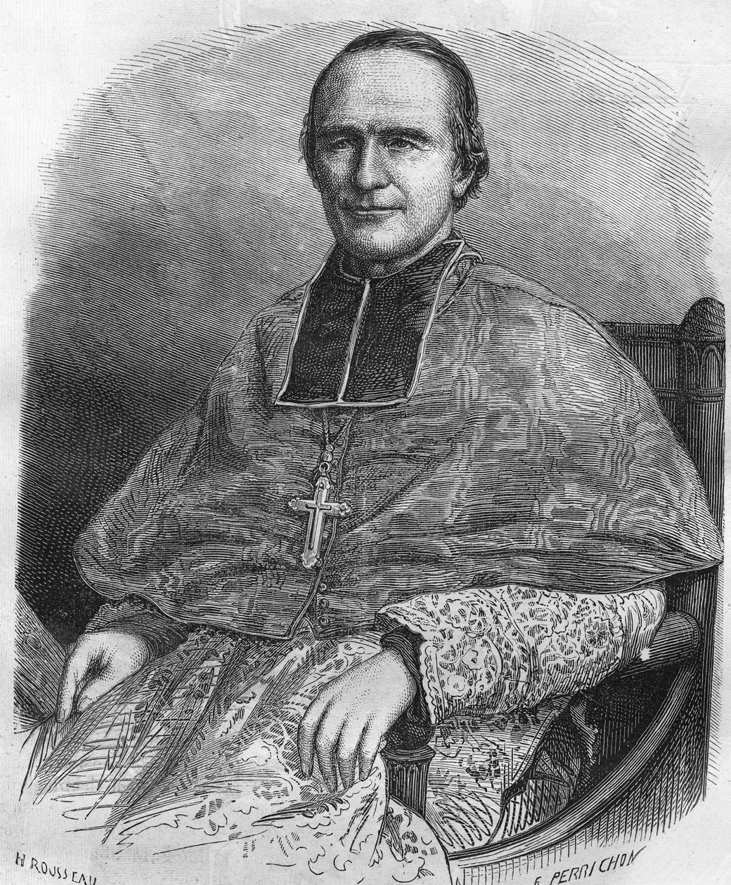 Georges Darboy portréja.Francia Prélate (1813-1871). Párizs érseke, a kommün idején túszul ejtették és lelőtték. alkotó: Unknown artist